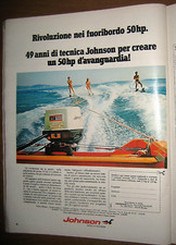 LOTTO 2 PUBBLICITA JOHNSON MOTORI motoscafo fuoribordo vintage 1971 werbung