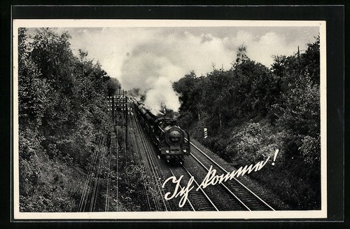 Cartolina vengo treno - vengo!,,