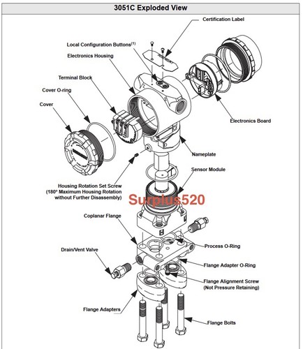1pz lcd rosemount 3051 - 1pz,
