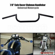 Barre Manubrio Moto Nero 7/8" Clubman per Harley Cafe Racer Chopper Bobber