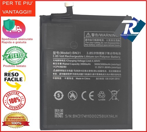 Batteria bn31 per xiaomi a1 - batteria,
