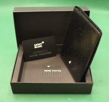 Vintage Montblanc Wallet Portafoglio verticale Largo 4cc Meisterstuck Nero Scato