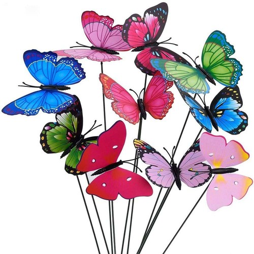 10x paletti farfalle - 10x, colorati