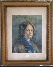 Dipinto Olio Su Carta Del XIX