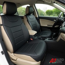 2X Coprisedili Anteriori In Pelle Pu Nera Resistenti Per BMW