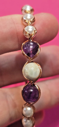 Bracciale filo rame e - in, di