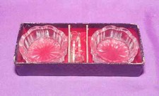 SET SALE PEPE CUCCHIAINI VETRO CRISTALLO CASA CUCINA COLLEZIONE ANTICO SCATOLA