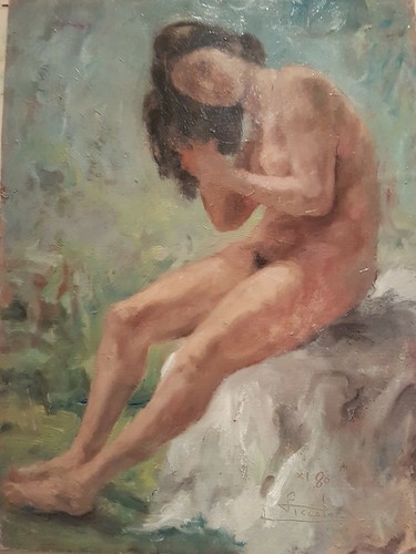 Quadro olio firmato con - quadro,