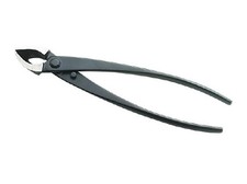 Tronchese concava lunga in acciaio inox brunito per taglio rami per bonsai, 210