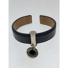 Bvlgari bracciale pelle - pelle, nero