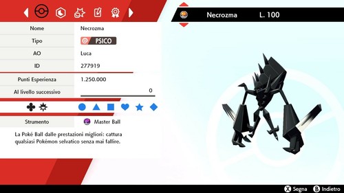 Necrozma masterball - br, +