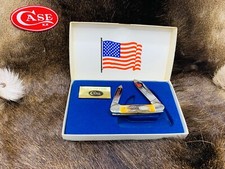 Coltello canoa 1989 Case Colors Don't Run manici cervo come nuovo in scatola conchiglia - 83C