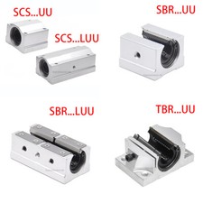 Cuscinetto lineare carrello lineare slitta lineare SCS/SBR/TBR6-50UU per albero lineare 6-50 mm