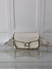 Borsa a tracolla Coach CAF52 catena tabby tracolla pelle catena tracolla bianca donna