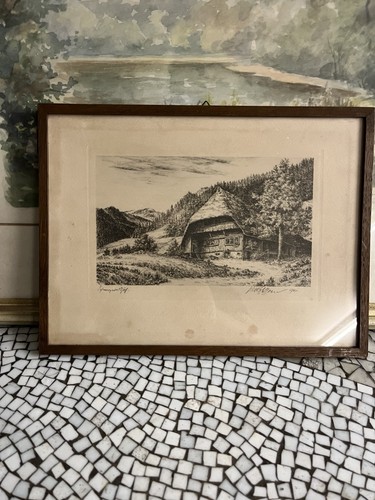 Quadro antico con cornice - , 33,5