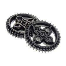 2x Lego Technic Ingranaggio 36 Denti Nero Ruota 8292 45544 8547 4177434 32498