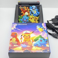 NINTENDO GAME BOY ADVANCE SP - IPS V4 - POKÉMON STARTER 1. GEN + PIKACHU - NUOVO