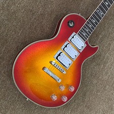 Chitarra elettrica personalizzata Cherry Red Burst Sparkle Les Paul Ace Frehley HHH Pickup