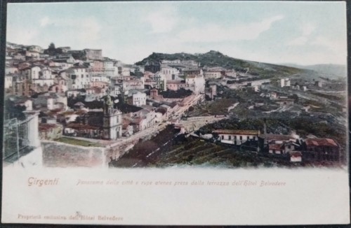 1900 girgenti panorama - 1900-,