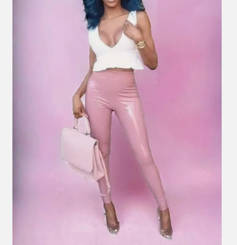 Leggings effetto vernice - , pu
