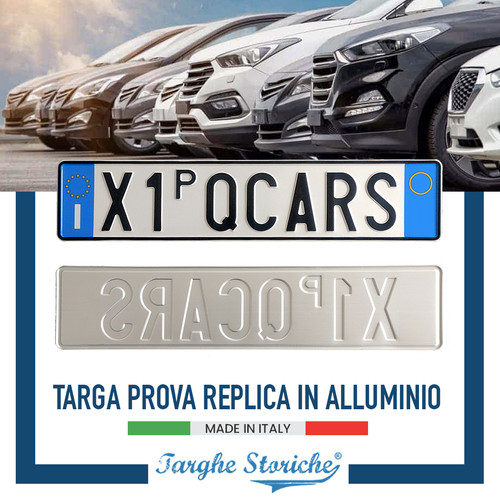 Targa prova rettangolare - prova,
