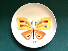PIATTO CERASARDA GIBI’ con farfalla VINTAGE ORIGINALE VECCHIO MARCHIO OTTIMO