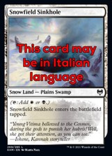 MTG 4X SNOWFIELD SINKHOLE EXC - VORAGINE NELLA NEVE - KHM - MAGIC