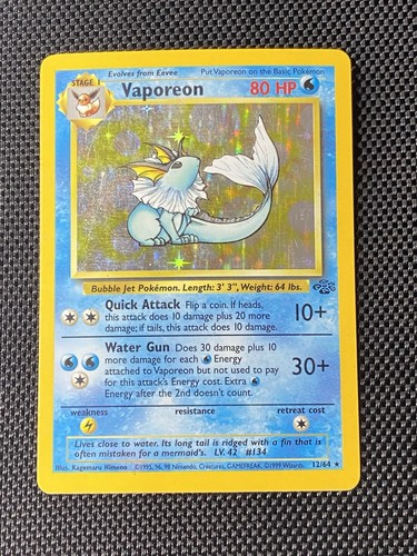 Pokémon tcg vaporeon jungle - pokémon,