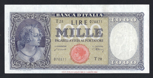 Repubblica italiana 1000 lire - ,