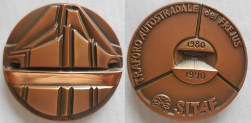 Medaglia traforo autostradale - medaglia,
