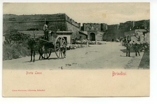 Cartolina brindisi porta - cartolina, lecce