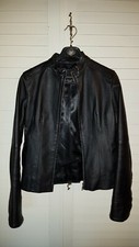 Giacca donna in vera pelle nera tg 40/42 S/M nuova