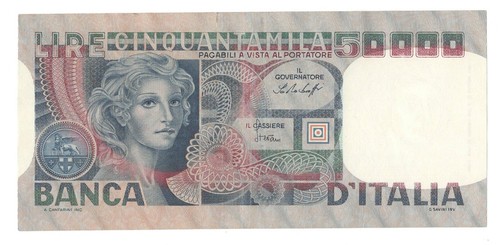 50000 lire volto - di, donna