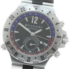 Orologio Uomo Automatico BVLGARI Diagono GMT40S GMT Data Quadrante Nero_874087