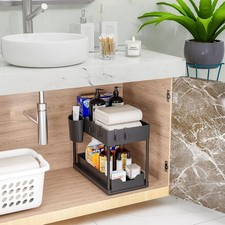 Organizer Sottolavello Cucina a 2 Livelli Compatto, Ideale per Spazi Ristretti