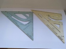 set  di 2 SQUADRE RAPPORTATRICE DA SARTO LE GRAND CHIC PERAZZOLO BOLOGNA 1972