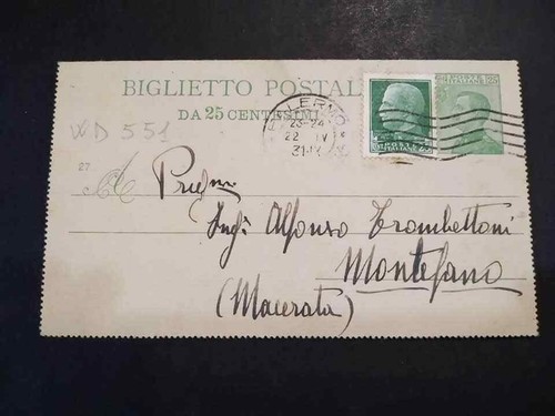Biglietto postale italia regno - postale,