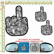 Adesivi specchietti dito medio