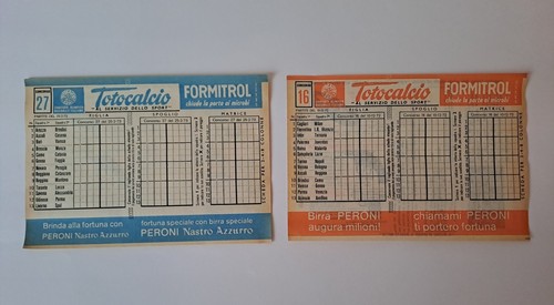 Schedine totocalcio vintage - 2,