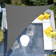 5x5x7m Grafite Tenda a Vela Triangolare Vela Ombreggiante Impermeabile Vele
