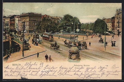 Cartolina berlino ponte di - cartolina,