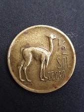 MONETA 1/2 SOL DE ORO- PERÙ