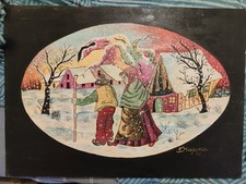 Raro Quadro Olio Su tela -Stefano Mayorca- Paesaggio Naif. " Con Certificato "