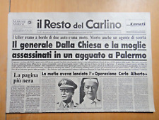 1982-IL RESTO DEL CARLINO-Gen. DALLA CHIESA e MOGLIE assassinati-4 e 5 sett.+