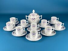 Porcellana Epiag Antico Servizio Da Caffè Decorazione Ghirlande Epoca XX Sec.