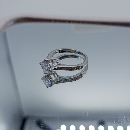 Anello solitario donna argento - anello,