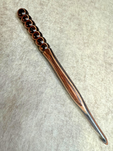 Gancio uncinetto filato legno - gancio,