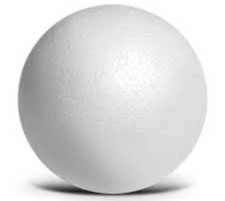 3 SFERE IN POLISTIROLO - OGGETTISTICA DECOUPAGE ROTONDO - VARIE MISURE