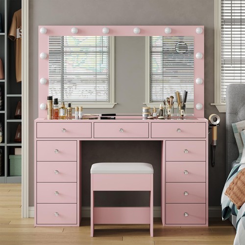 Vanity desk with mirror - desk, 11