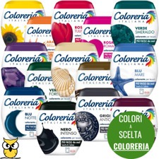COLORERIA ITALIANA COLORANTE TESSUTI E VESTITI IN LAVATRICE 350GR TUTTI COLORI